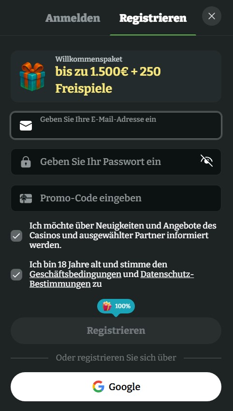Registrierung